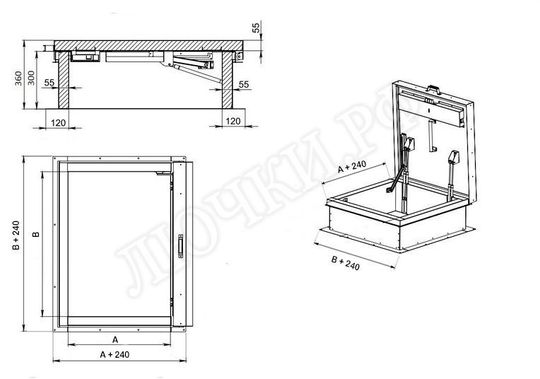 Люк для выхода на кровлю Оптимус Люк для выхода на кровлю Оптимус
