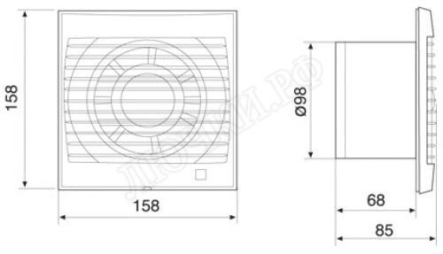 Вентилятор Decor 100CHZ VISUAL Вентилятор Decor 100CHZ VISUAL